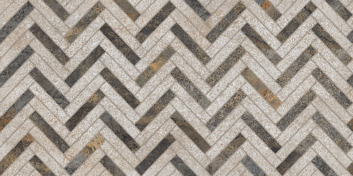 Carrelage effet pierre mat 3D - Ador Oyster Grey Décor - 60x120cm