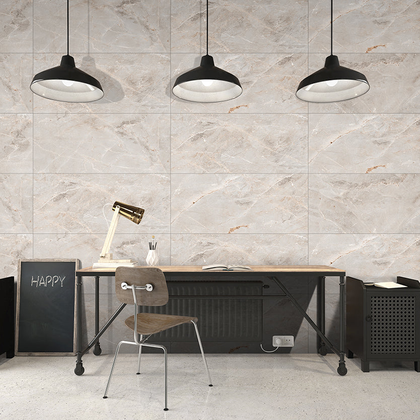 Carrelage effet marbre mat - Albus Blanc - 60x120cm