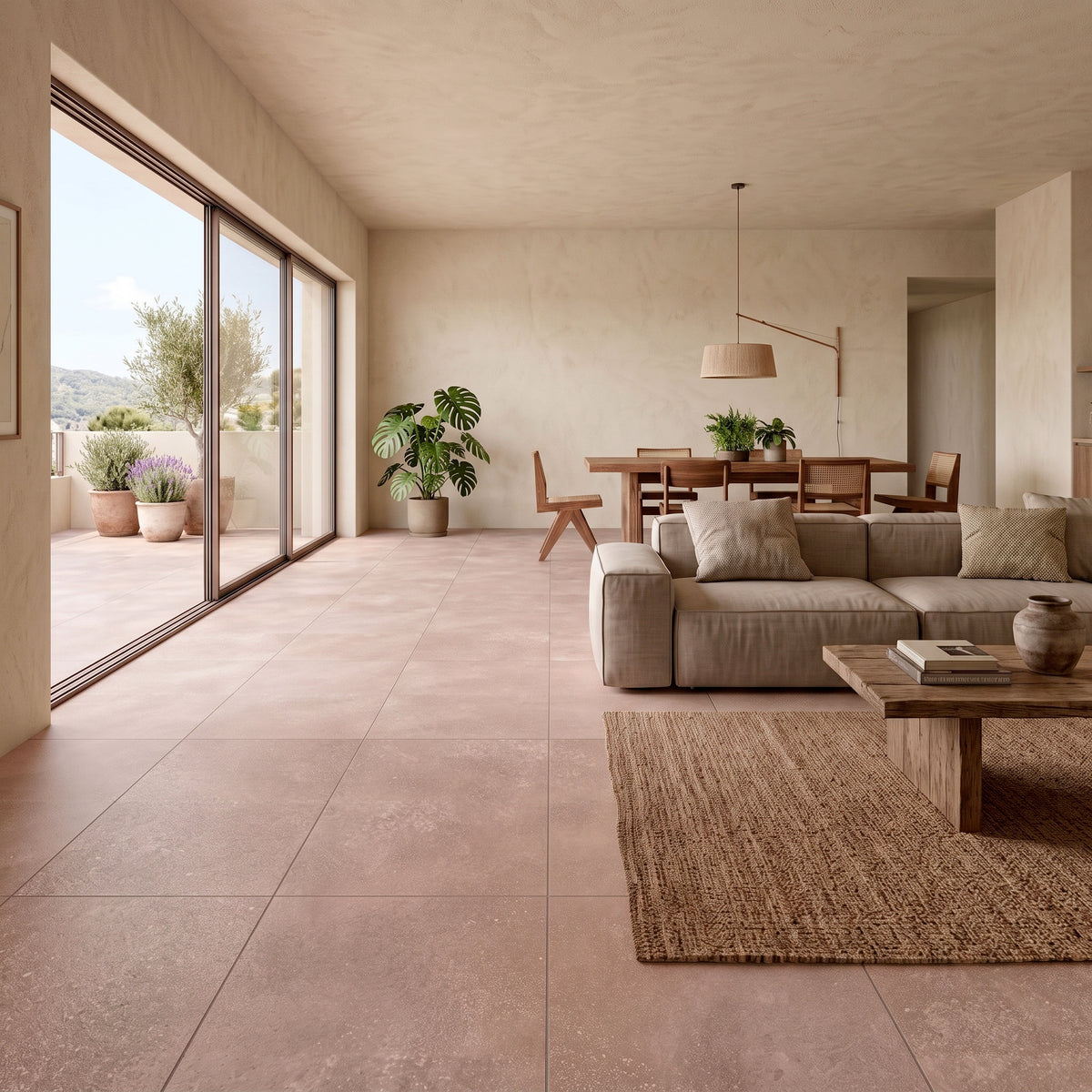 Carrelage effet béton marron mat - Aspendwood Brown - 60x120cm