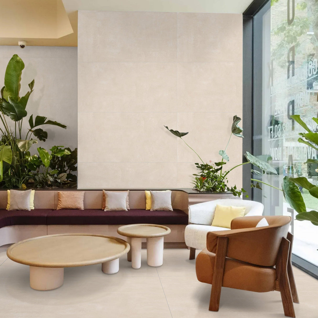Carrelage effet béton mat - Belton Ivory - 60x120cm