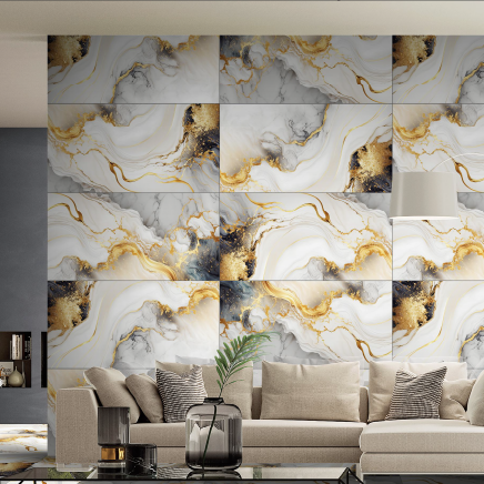 Carrelage effet marbre brillant - Bieon Lux - 60x120cm