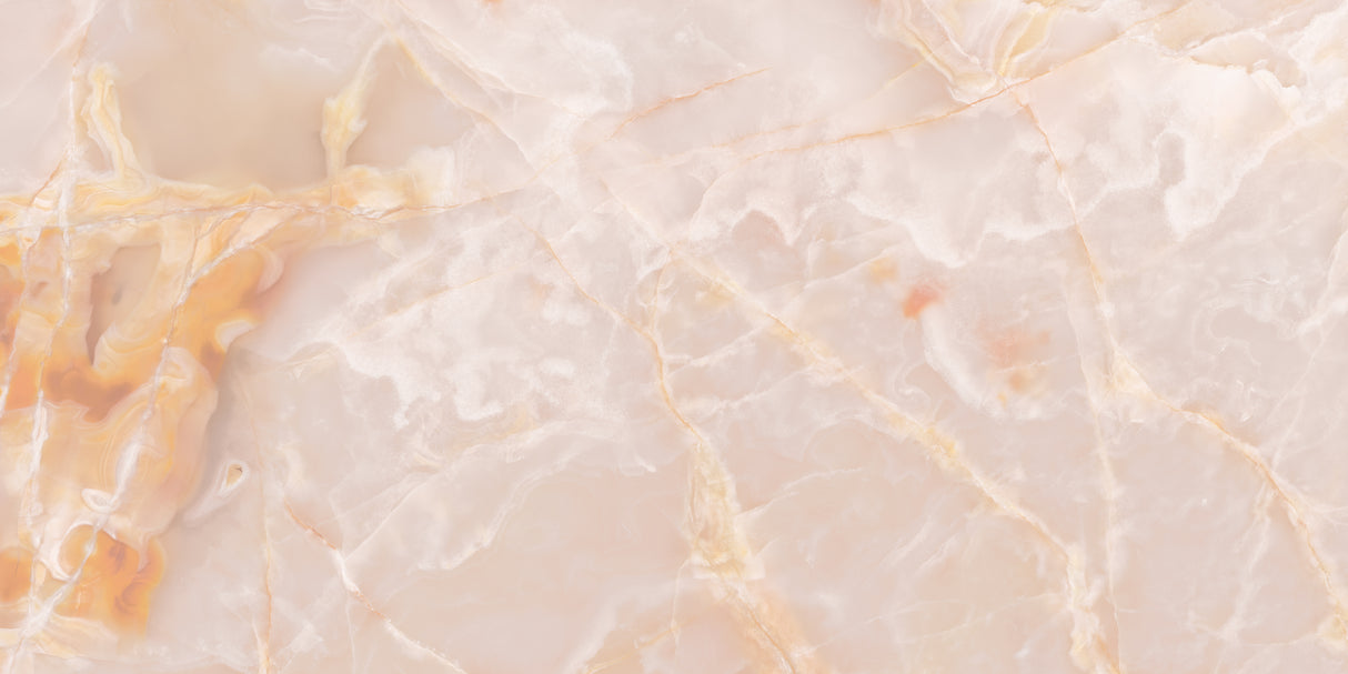 Carrelage effet marbre brillant - Bluette Onyx Red - 60x120cm