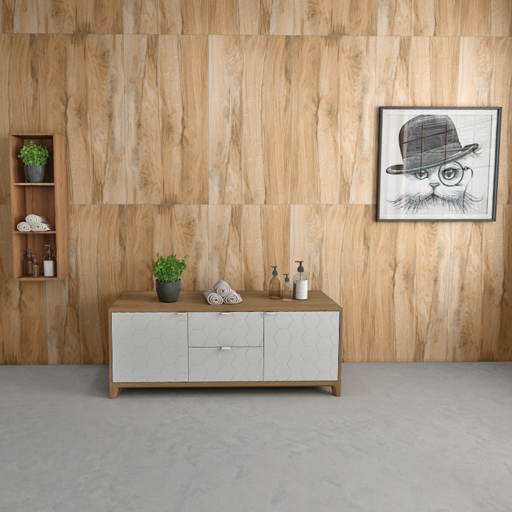 Carrelage effet bois mat - Celims Ocra - 60x120cm