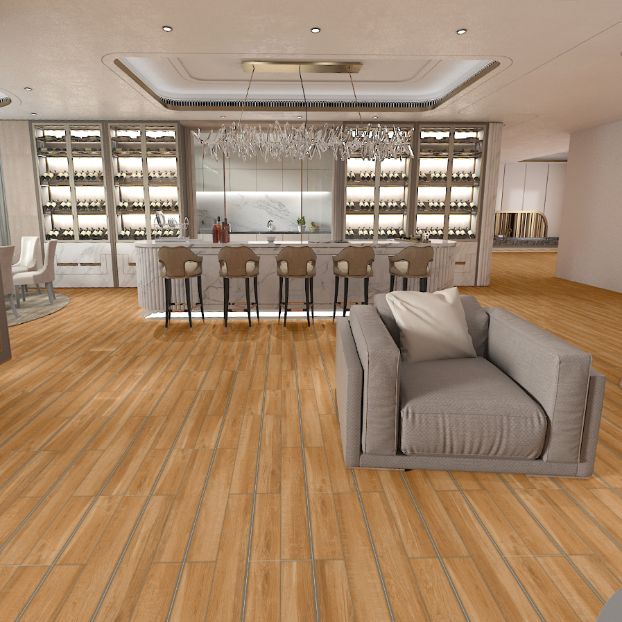 Carrelage effet parquet bois mat - Colibri Marron - 20x120cm