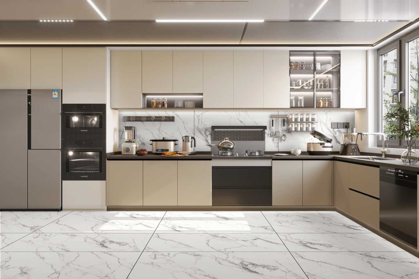 Carrelage Statuario Mina 60x120 cm – L'Élégance Naturelle du Marbre