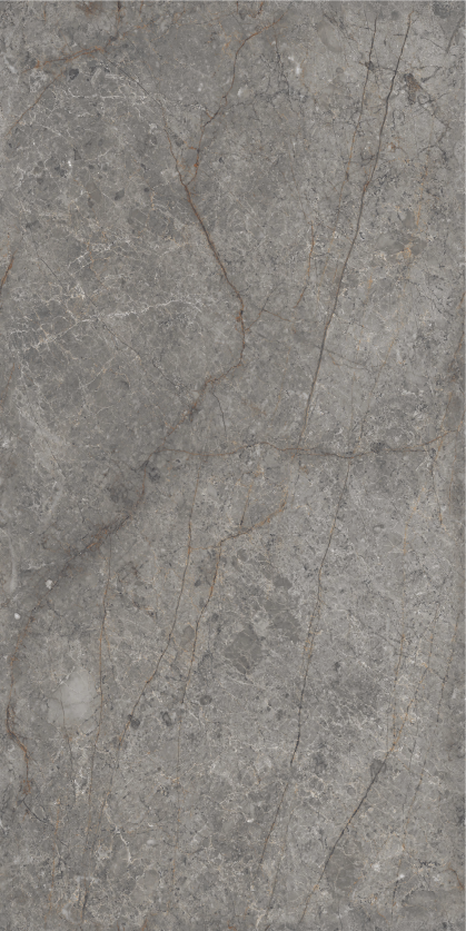 Carrelage effet pierre gris brillant - Infini Boston Gris - 60x120cm