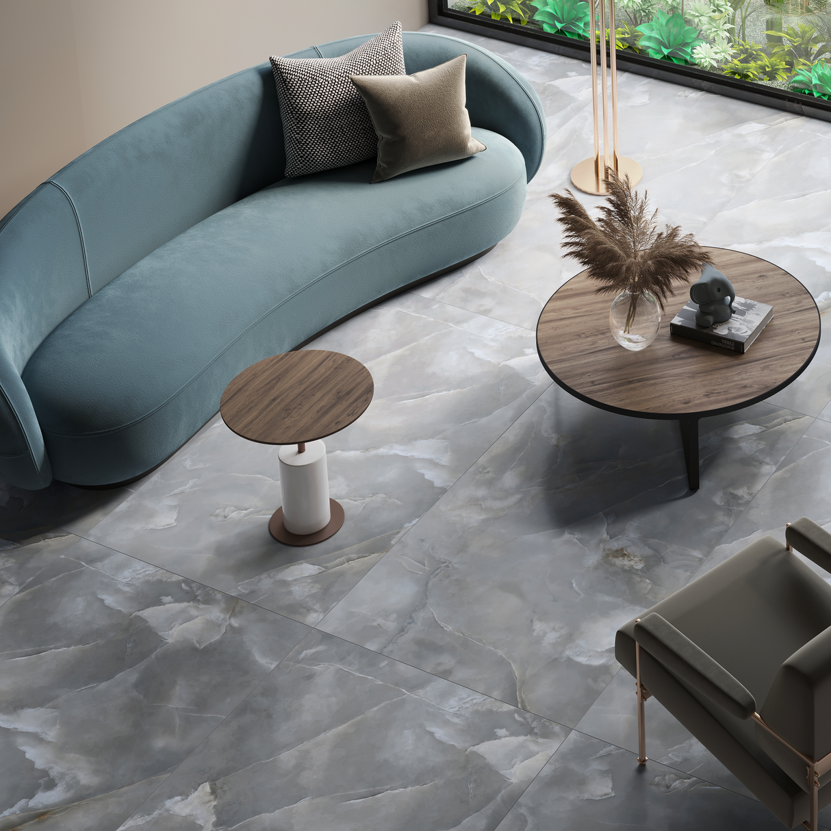 Carrelage effet marbre fabula - Jenifer Grey - 60x120cm