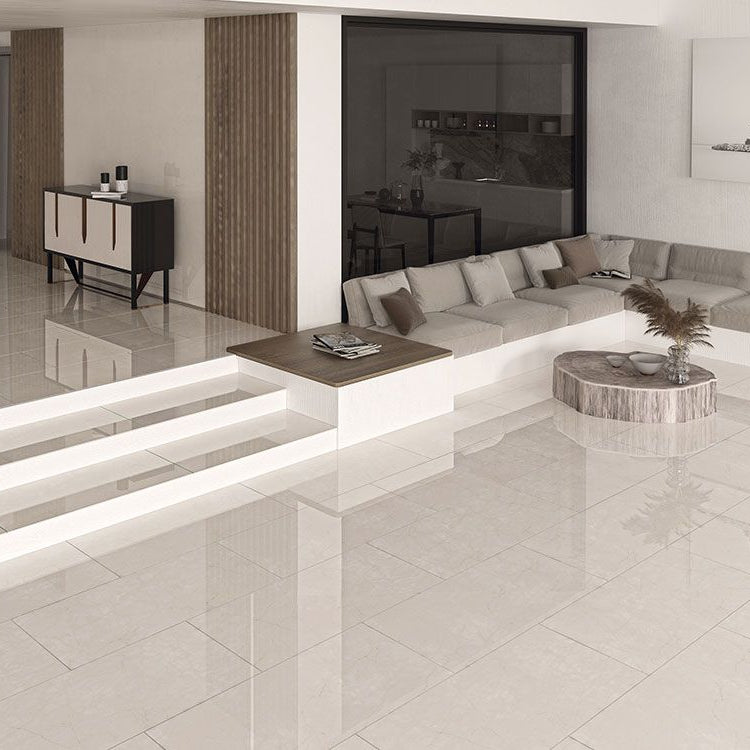 Carrelage effet marbre brillant - Marfil Rosso - 60x120cm