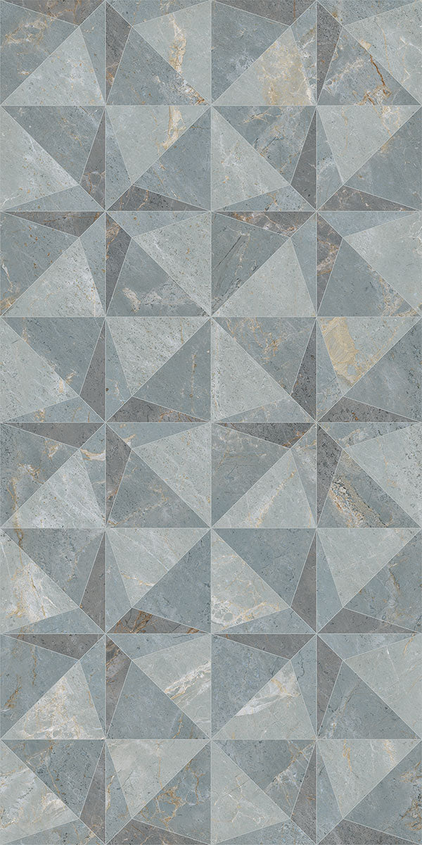 Carrelage effet marbre décor mat 3D - Marmer Mint Blue Décor - 60x120cm