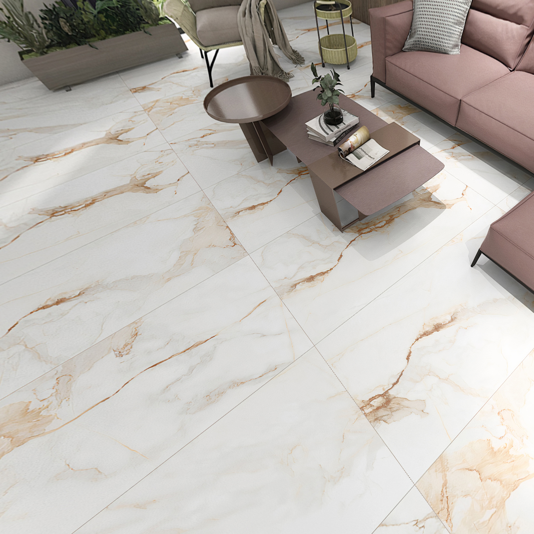 Carrelage effet marbre mat - Marmore Blanc - 60x120cm