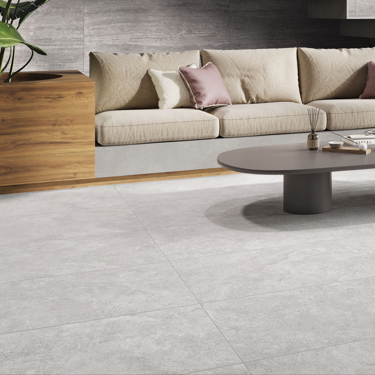 Carrelage effet pierre mat - Mystical charm gris - 60x120cm