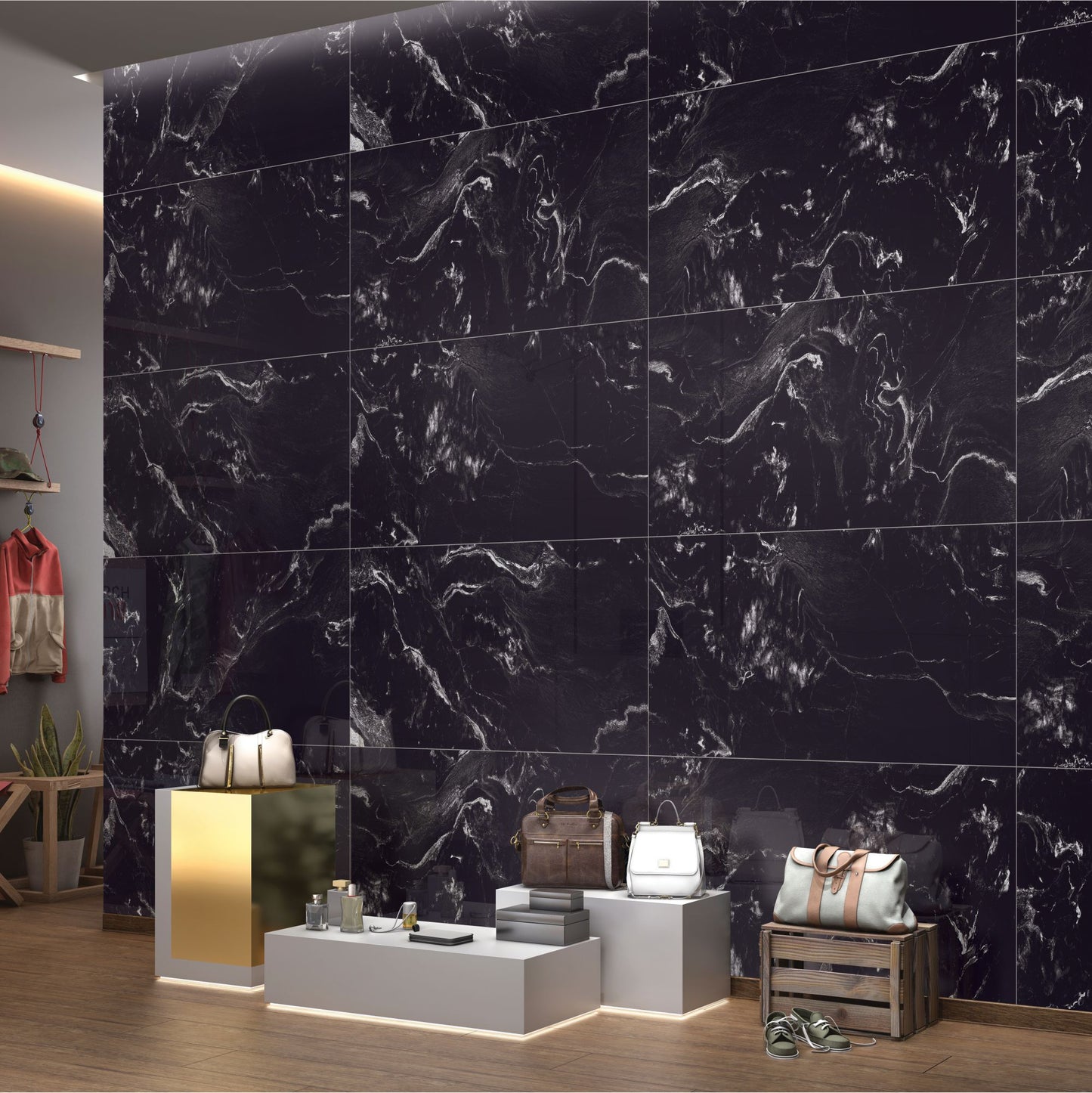 Carrelage Magic Black 60x120 cm – Élégance et Sophistication Sombre