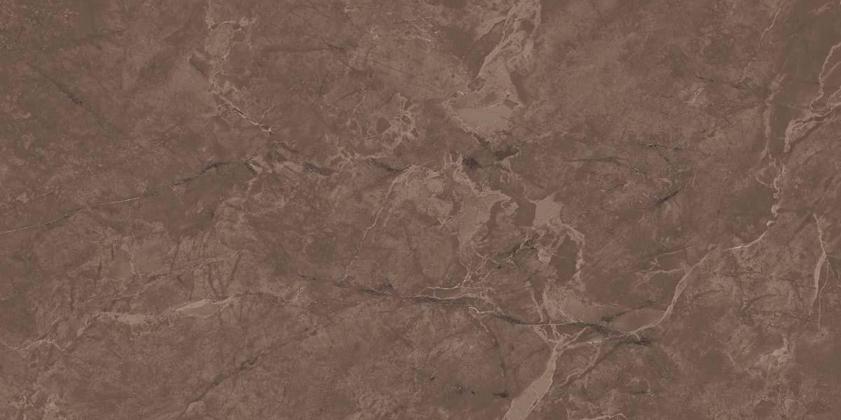 Carrelage effet marbre marron semi-brillant - Temis Chocolat - 60x120cm