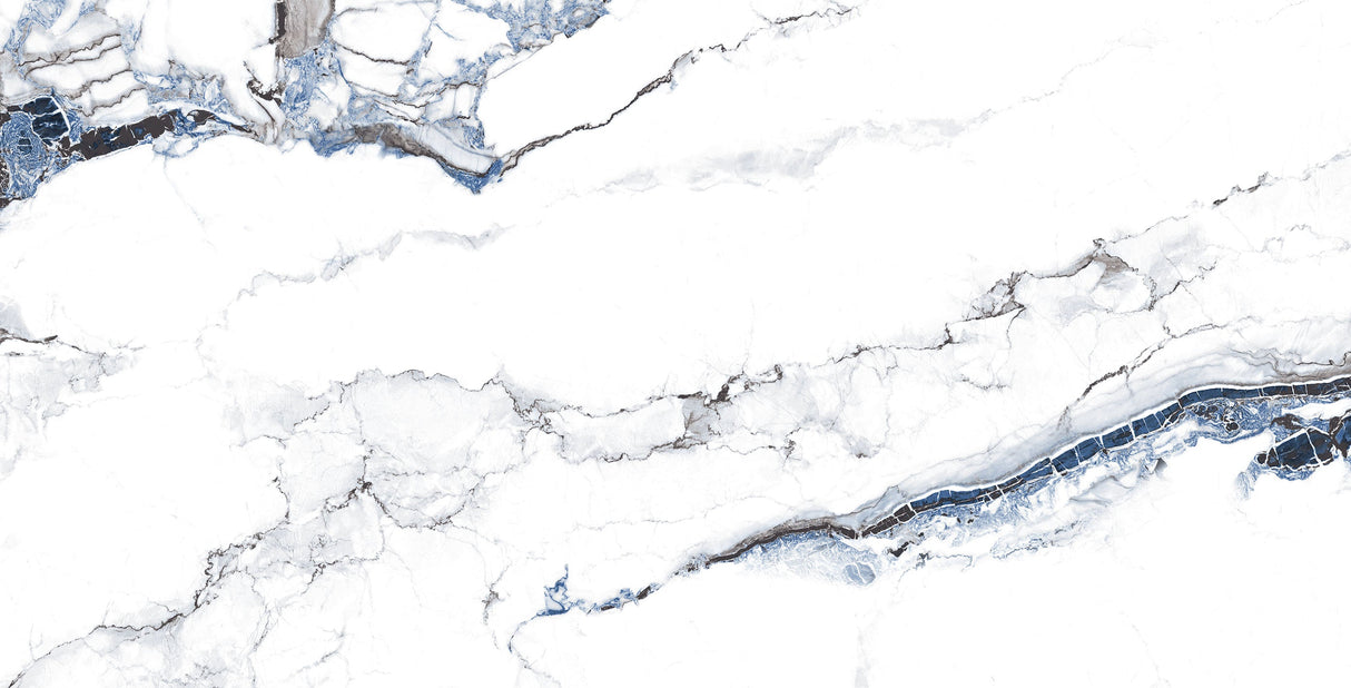 Carrelage effet marbre brillant - Tortosa - 60x120cm