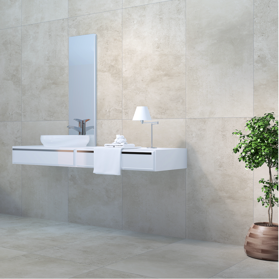 Carrelage effet pierre mat - Vista Bone - 60x120cm