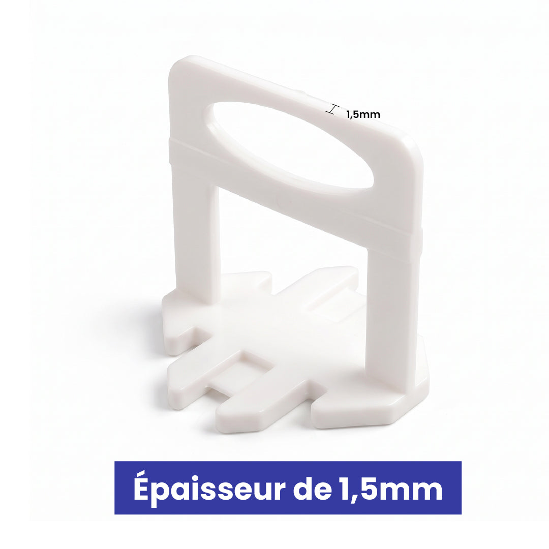 Croisillons autonivelants à cales - 1,5mm ou 2mm ou 3mm - Sac de 250 croisillons
