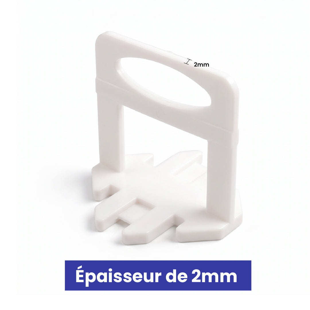 Croisillons autonivelants à cales - 1,5mm ou 2mm ou 3mm - Sac de 250 croisillons