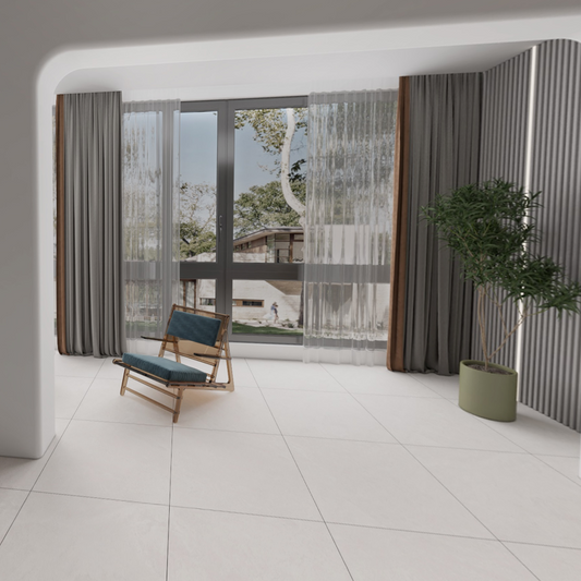 Carrelage effet pierre mat - Abricot Blanc - 60x60cm