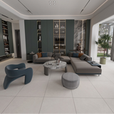 Carrelage effet pierre mat - Abricot Blanc - 60x60cm