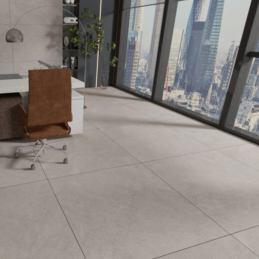 Carrelage effet pierre mat - Abricot Gris - 60x60cm