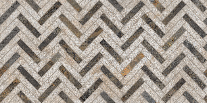 Carrelage effet pierre mat - Ador Oyster Grey Décor - 60x120cm