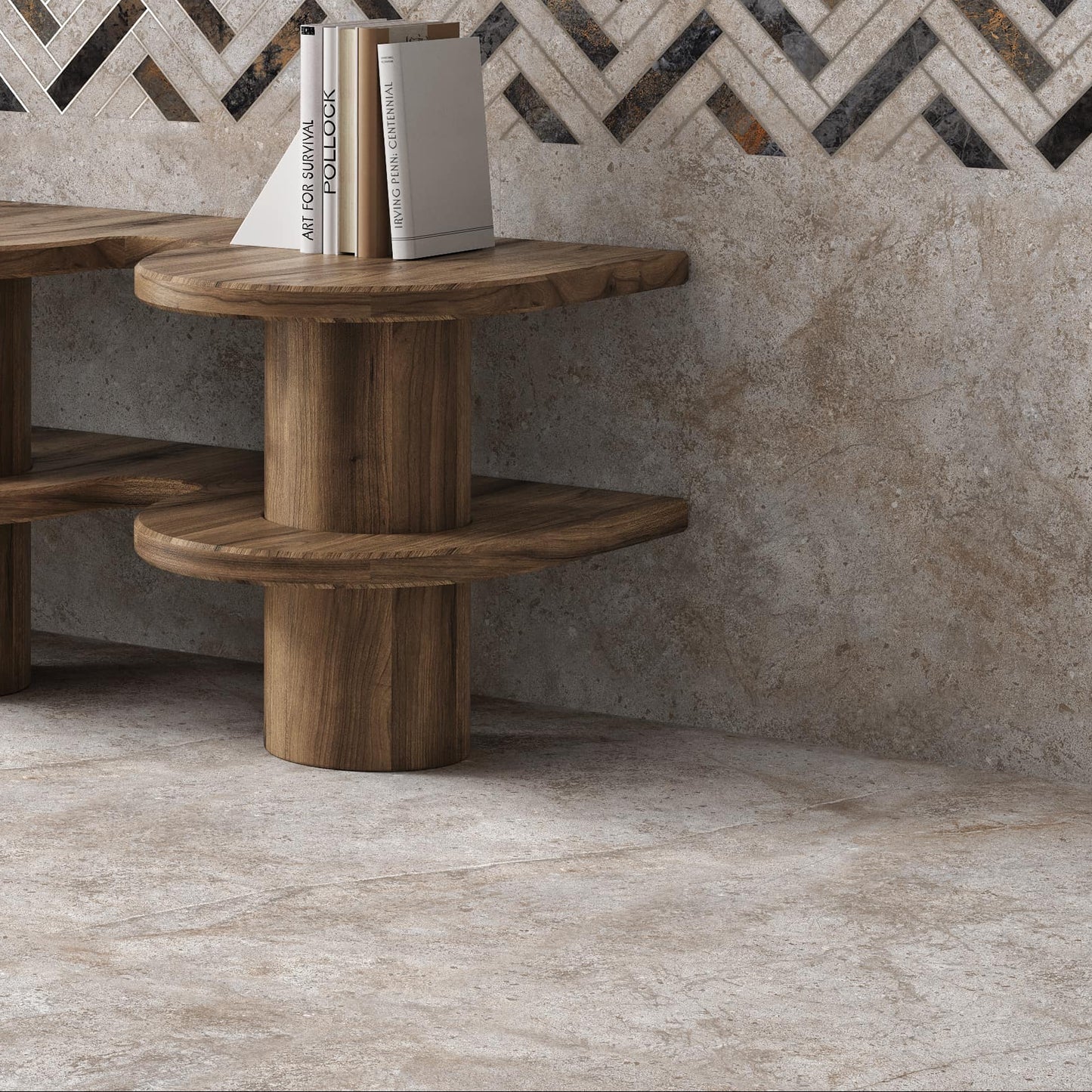 Carrelage effet pierre mat - Ador Oyster Grey - 60x120cm