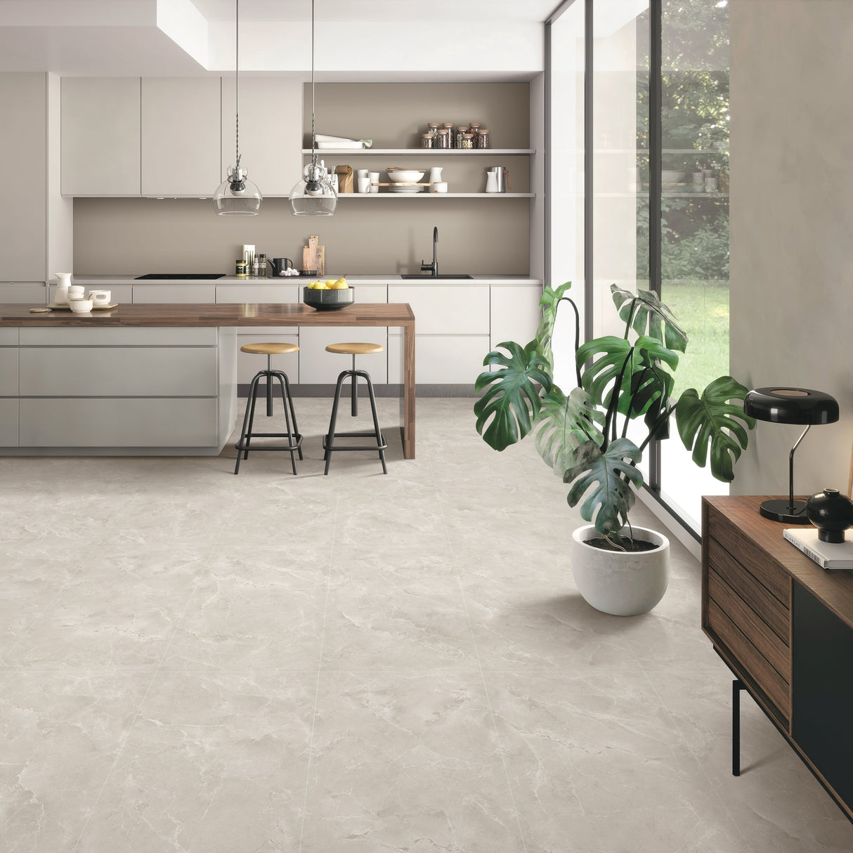 Carrelage effet marbre mat - Alboran beige endless - 60x120cm