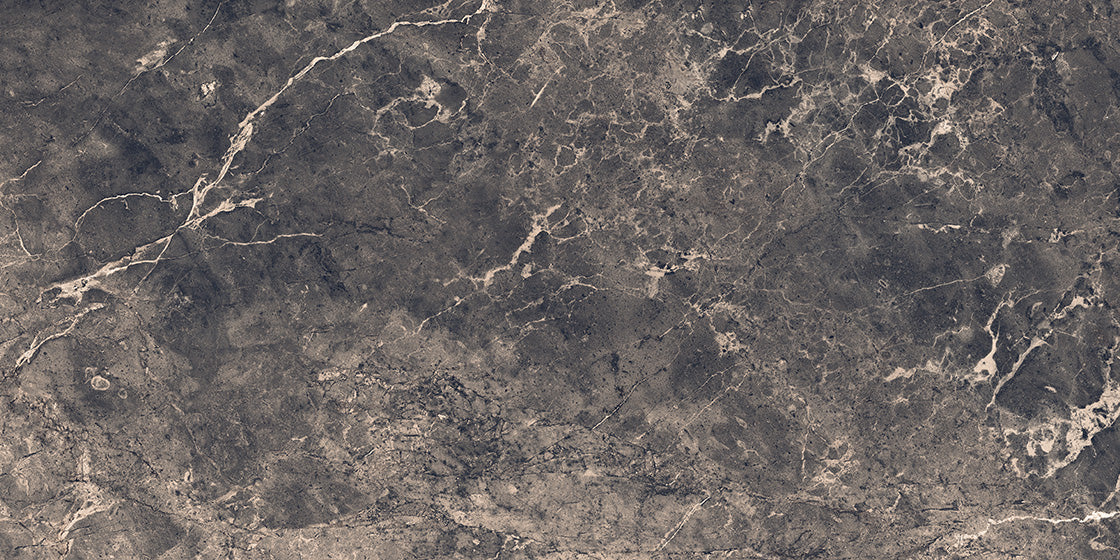 Carrelage effet pierre brillant - Anver Noir - 60x120cm