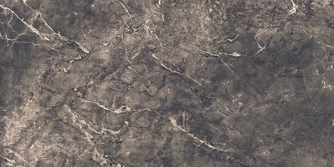 Carrelage effet pierre brillant - Anver Noir - 60x120cm