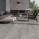 Carrelage effet béton ciré gris mat - Arcadie Gris - 60x120cm