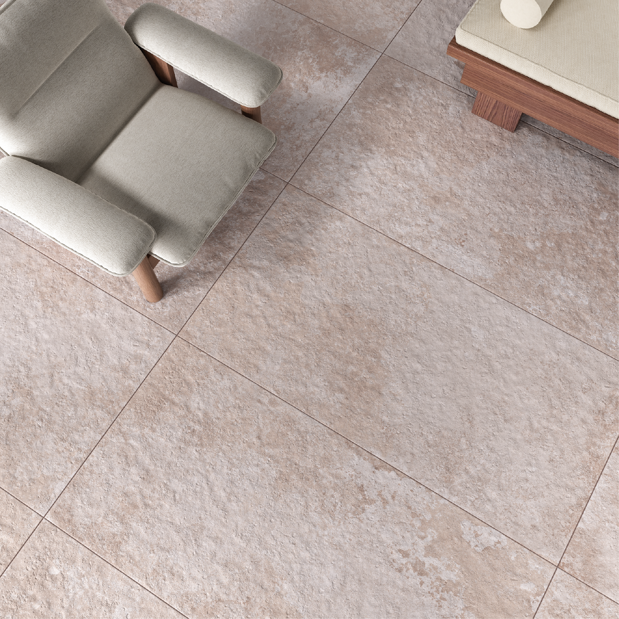 Carrelage effet marbre semi-brillant - Arfine Sand - 60x120cm