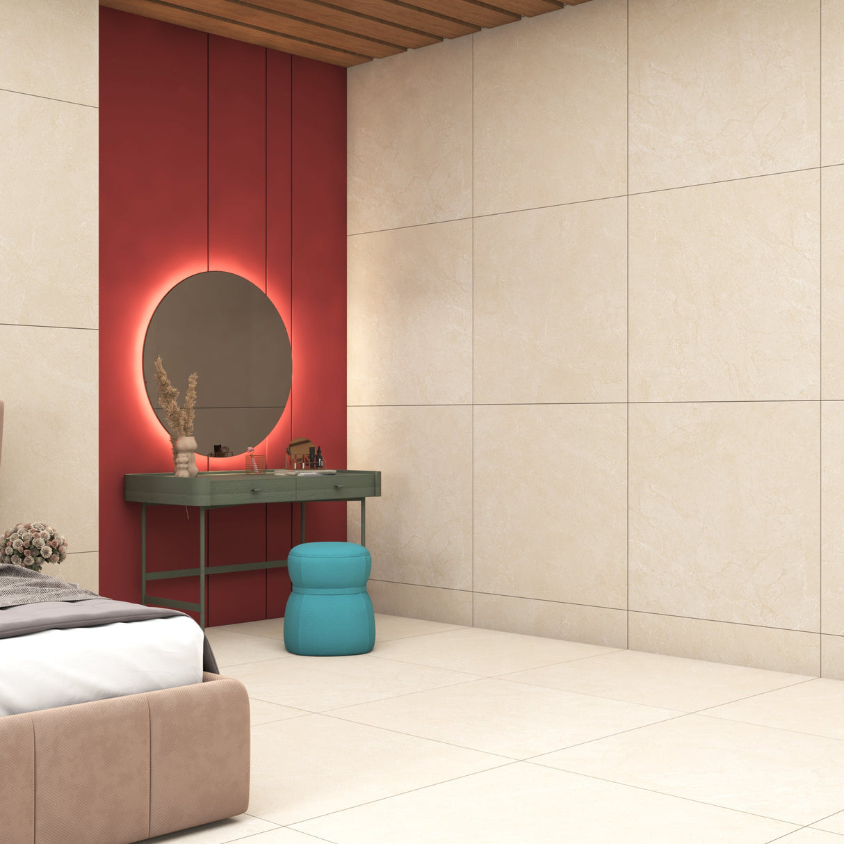 Carrelage effet pierre mat - Aristo Beige - 100x100cm