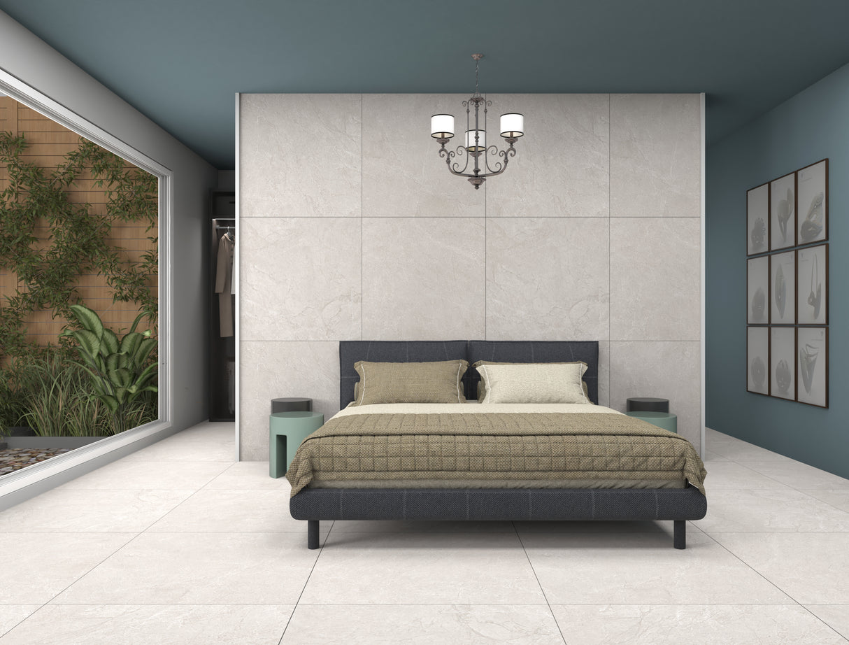 Carrelage Aristo Grey 100x100 cm – Modernité et Sobriété Élégante