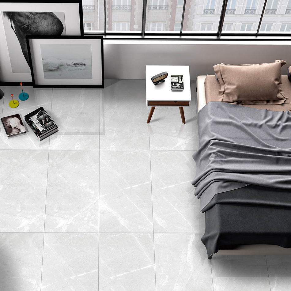 Carrelage effet marbre mat - Ash Ford Blanc - 60x120cm