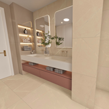 Carrelage effet marbre mat - Ash Ford Creme - 60x120cm