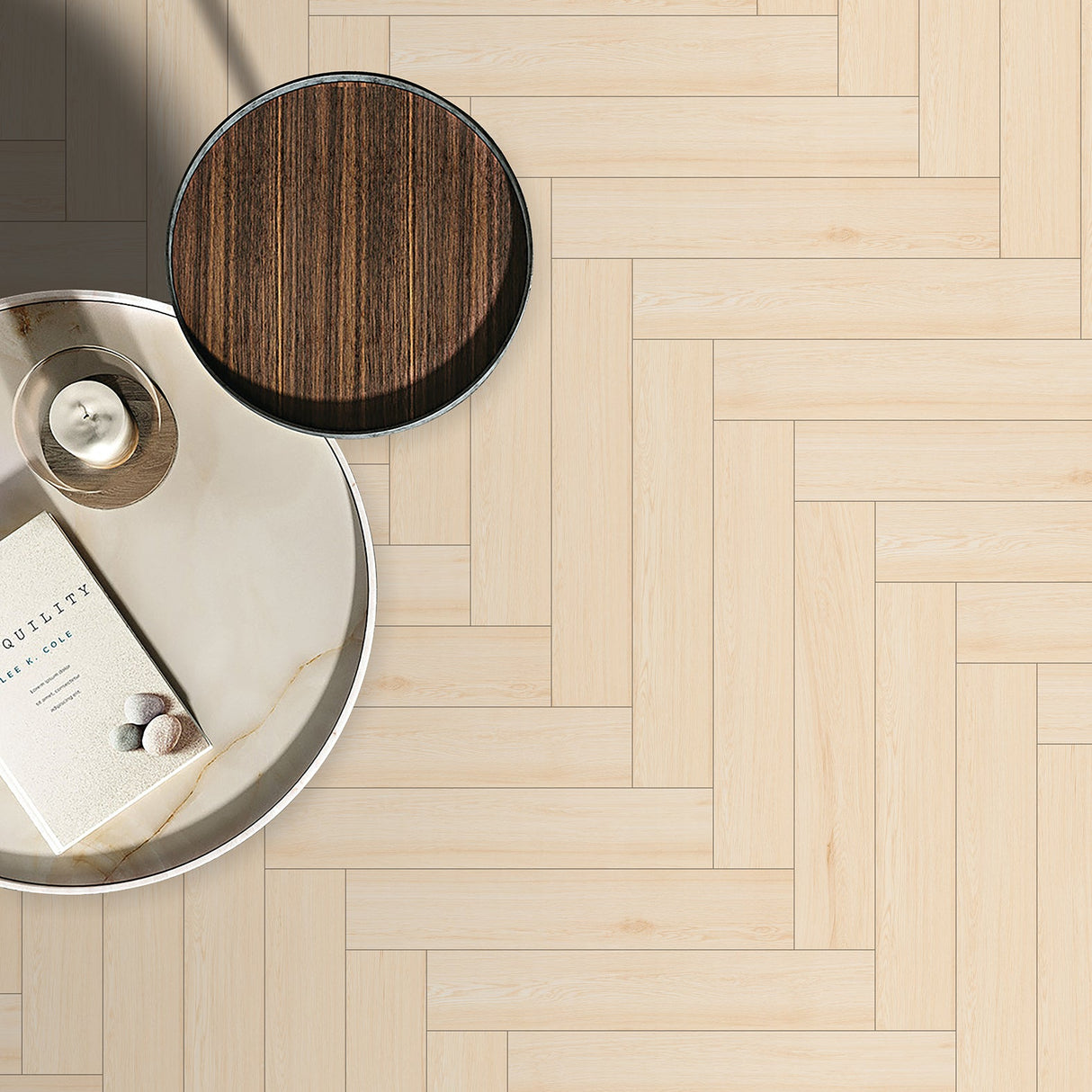 Carrelage effet parquet bois mat - Barma Ivory - 20x120cm