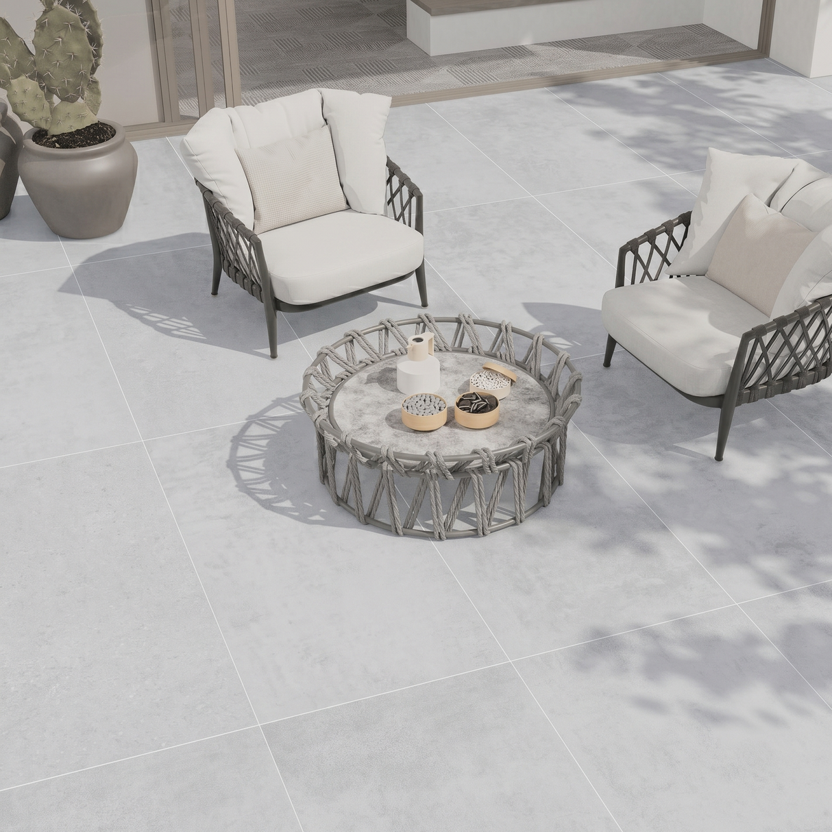 Carrelage effet béton mat - Cancan Pearl - 60x120cm