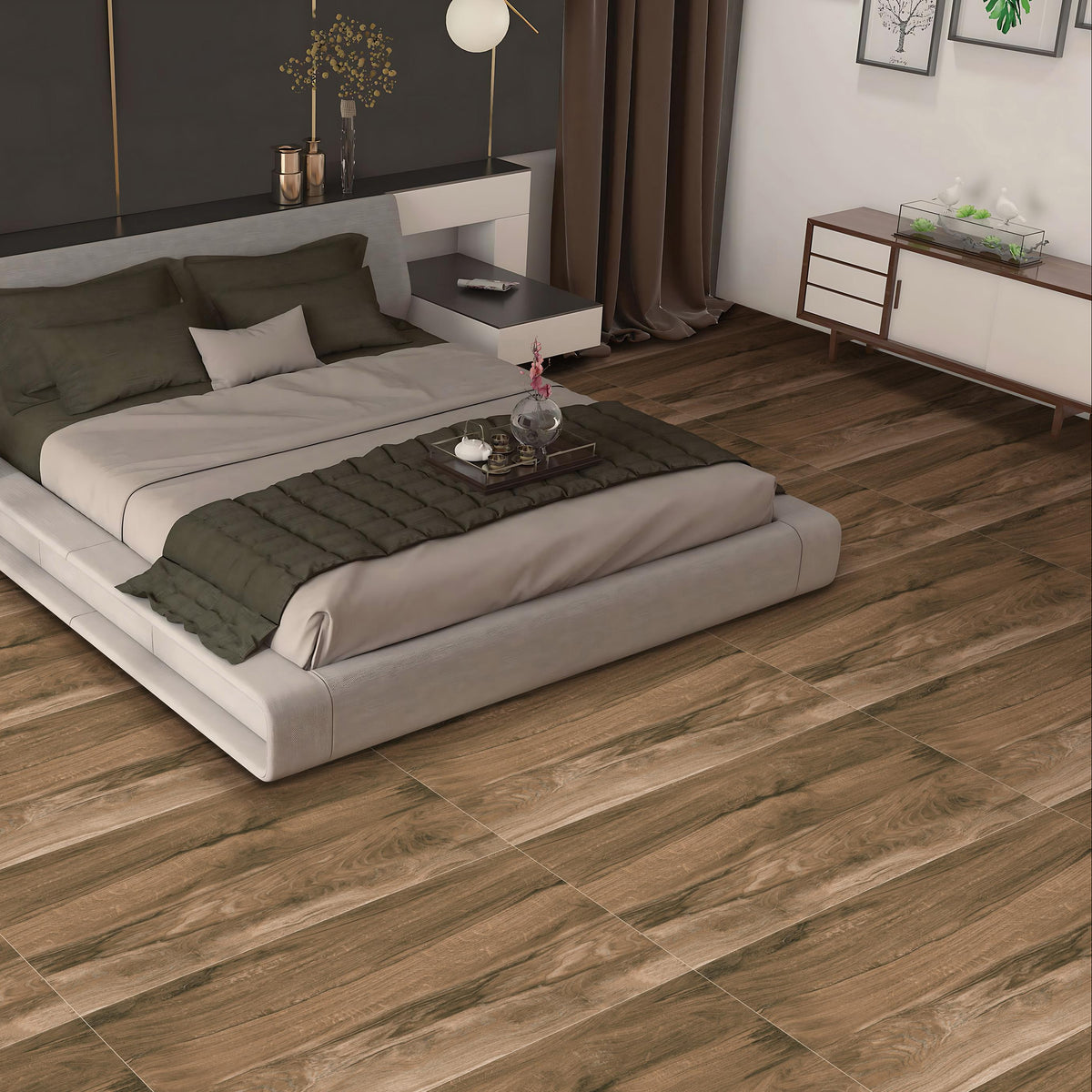 Carrelage effet bois marron mat - Celims Sublime- 60x120cm