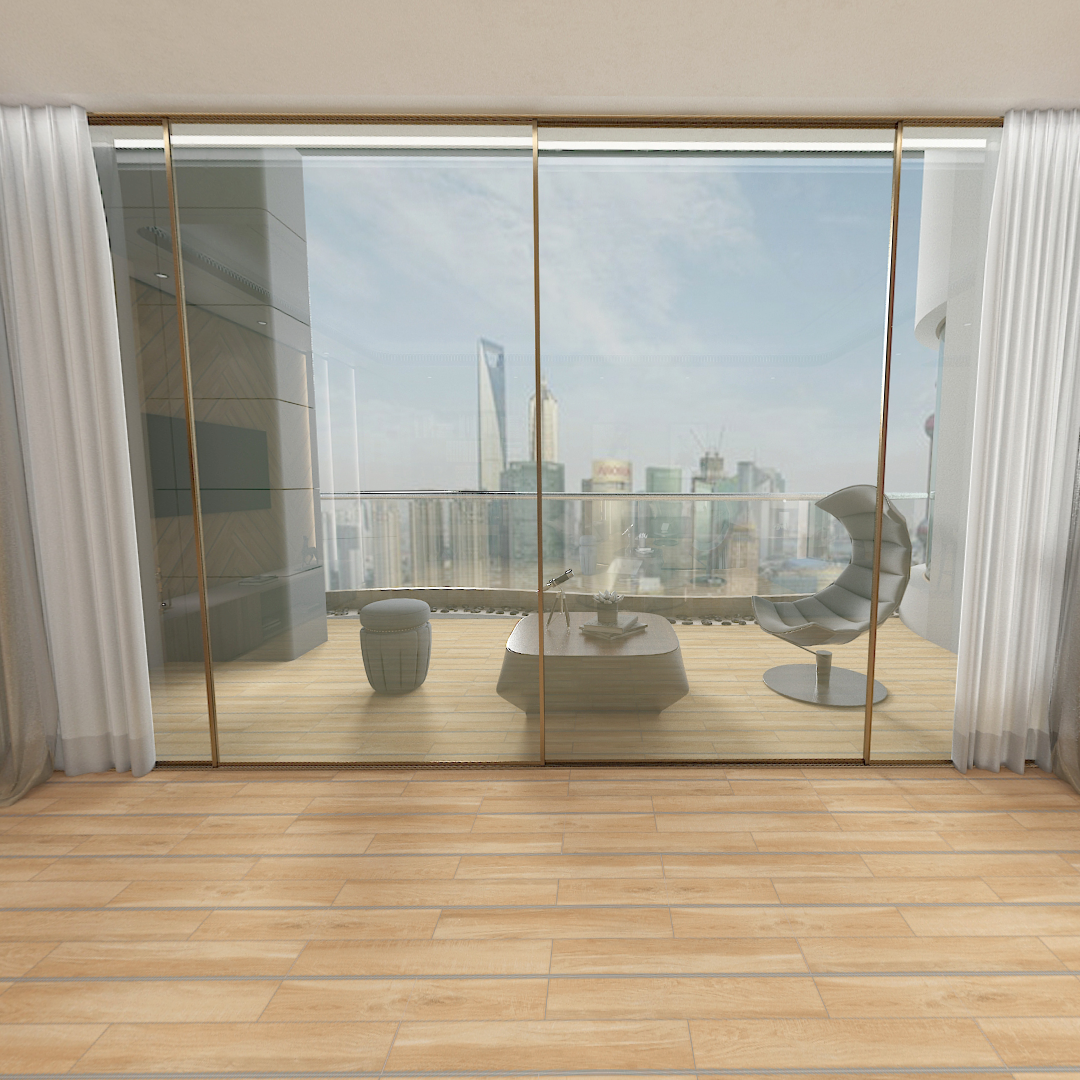 Carrelage effet parquet bois mat - Colibri Ivoire - 20x120cm