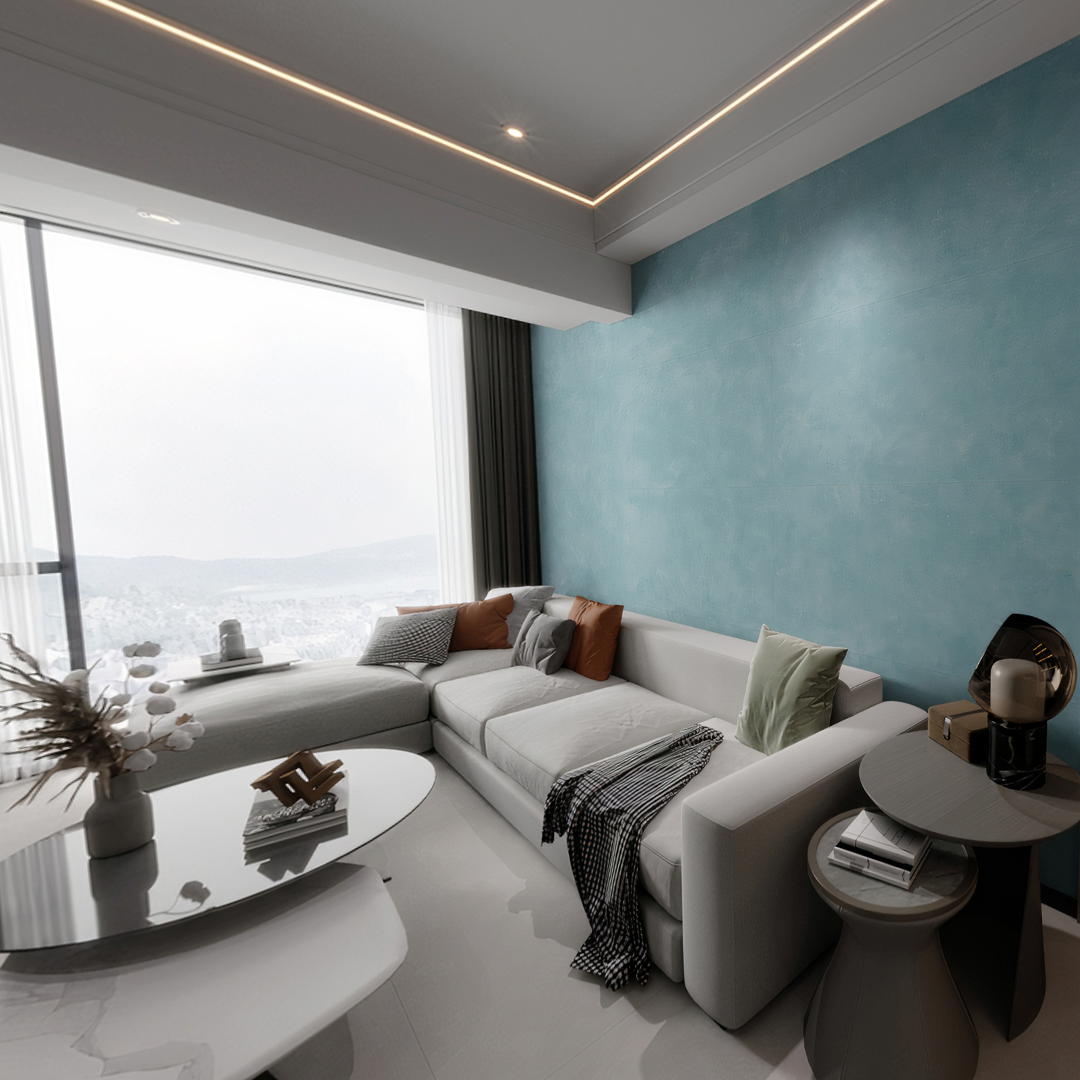 Carrelage effet béton mat - Colmar Aqua - 60x120cm