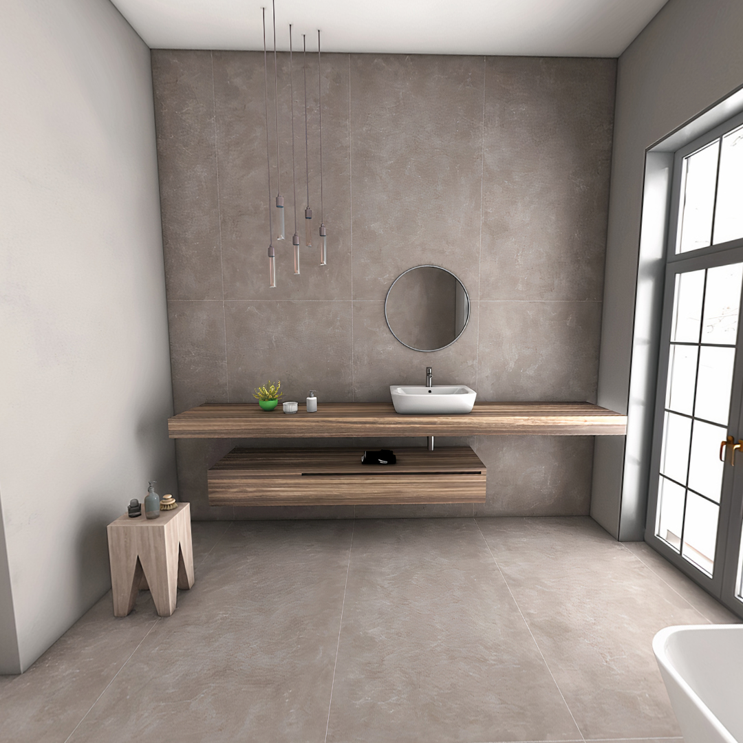 Carrelage effet béton mat - Colmar Gris - 60x120cm