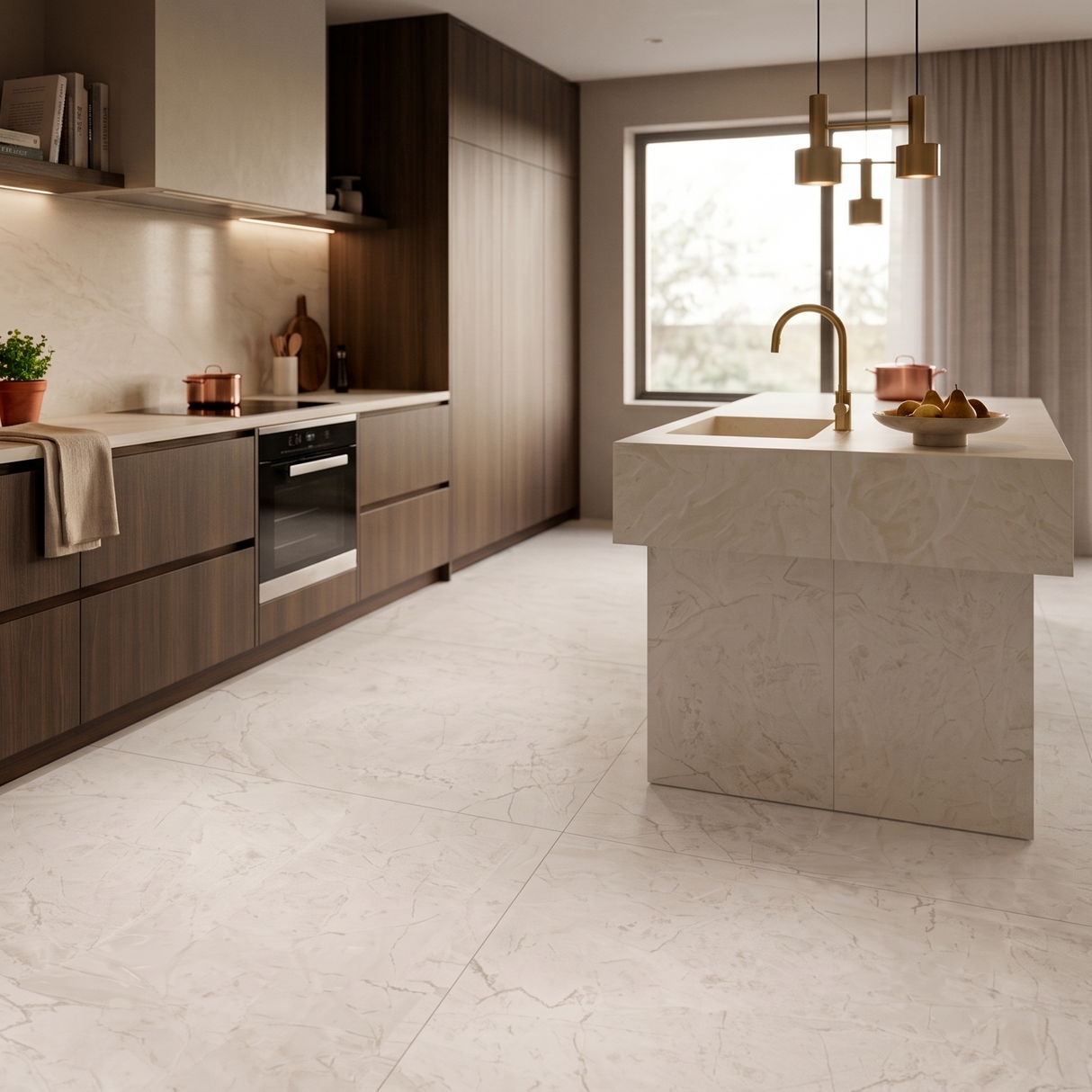 Carrelage effet marbre mat 3D - Copenhague Blanc 3D - 120x120cm