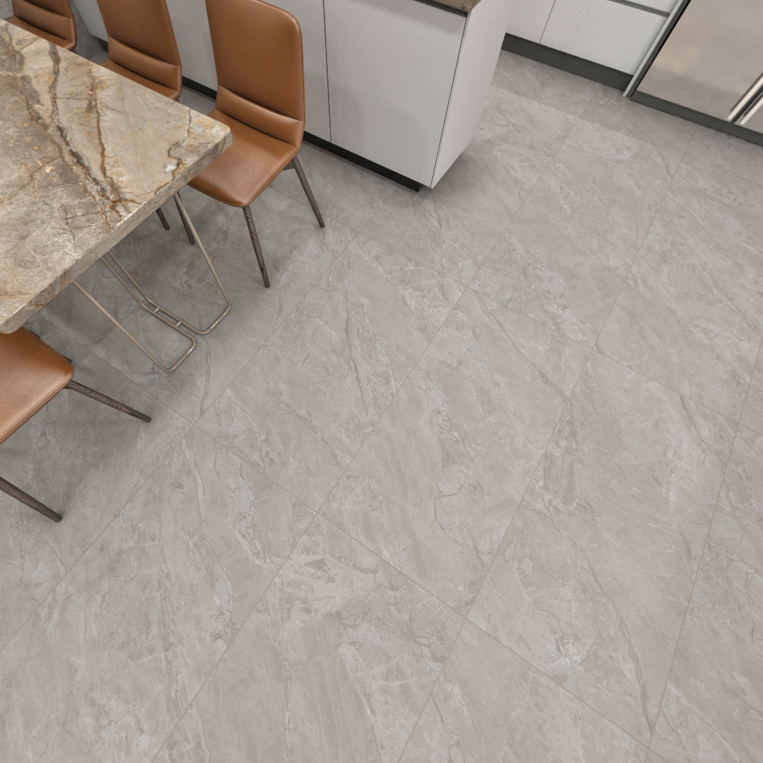 Carrelage effet marbre mat - Dallas Gris - 60x120cm