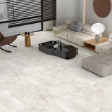 Carrelage effet pierre beige mat - Danois Ivoire - 60x120cm