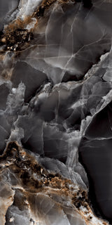Carrelage effet marbre brillant - Dazzle Onyx Black - 60x120cm