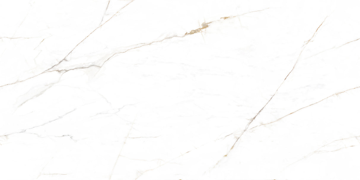 Carrelage effet marbre brillant- Endless Statuario Olive - 60x120cm