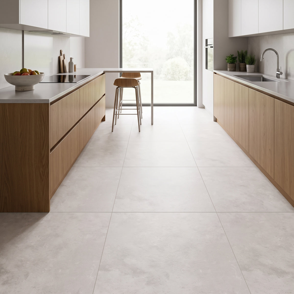 Carrelage effet pierre gris satin - Estambul - 100x100cm