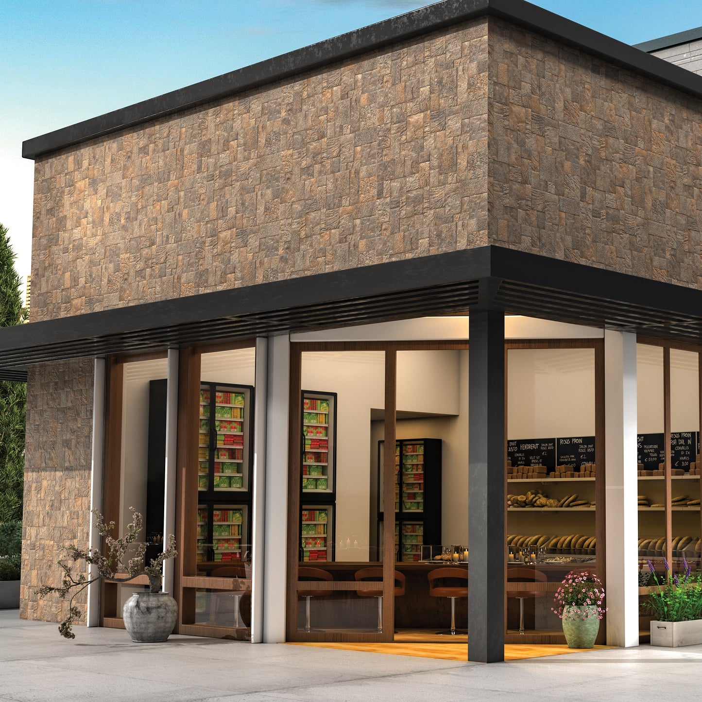 Carrelage effet pierre mat - Evardo brown - 60x120cm