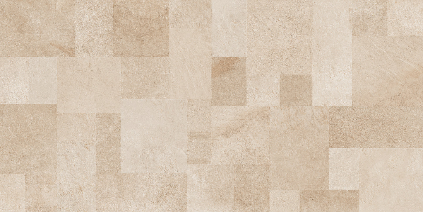 Carrelage effet pierre mat - Evardo crema - 60x120cm