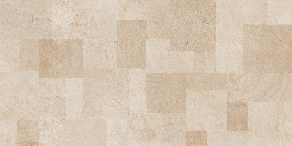 Carrelage effet pierre mat - Evardo crema - 60x120cm